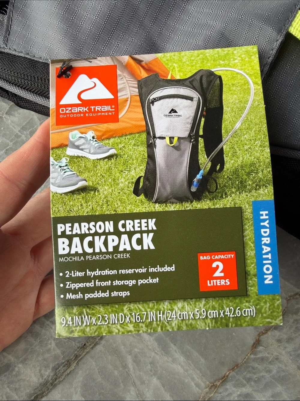 Ozark Trail Gray & Black Hydration Backpack - Men's